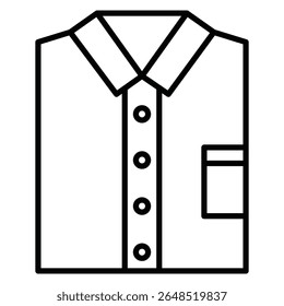dress shirt icon Outline isolated logo mark