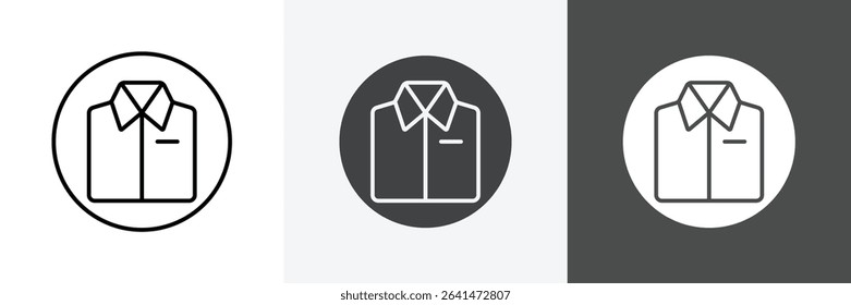 dress shirt icon set vector art