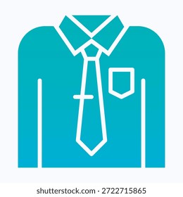 Icono del Vector de la camisa de vestir, icono sólido del estilo del degradado.