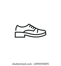 Dress shoe icon. Simple dress shoe icon for fashion, retail, and design projects. Vector illustration