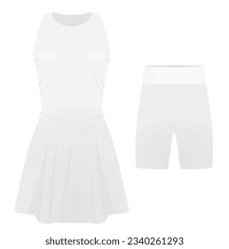 Dress and shorts. vector illustration