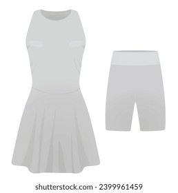 Dress and shorts. vector illustration