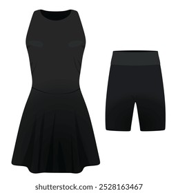 Dress and shorts. vector illustration