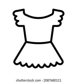Kleid. einfaches E-Commerce-Icon-Design, das am besten für Banner, Flayer oder Web-Anwendungen verwendet wird. Bearbeitbarer Strich mit EPS10-Dateiformat