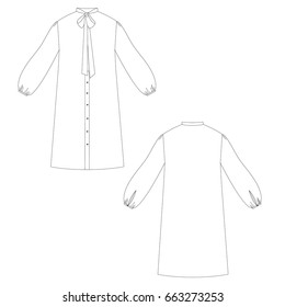 dress sketch vector illustration