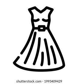 dress stylist line icon vector. dress stylist sign. isolated contour symbol black illustration