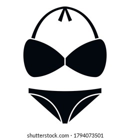 Dress swimsuit icon. Simple illustration of dress swimsuit vector icon for web design isolated on white background