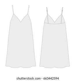 dress technical drawing sketch vector illustration