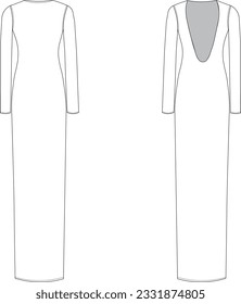 Dress Template Flat Sketches, Fashion Technical Drawings, Dress Technical Drawing,Fashion Templates, Dress Pattern, Fashion Cad Drawing, Textile Flat Sketch, Fashion Templates, Jeans Dress Vector, Fas