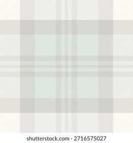 Fondo de Vector textil de vestir, patrón transparente de tartán amable. Almacene la textura a cuadros de la tela en la concha del mar y la paleta de colores blancos.