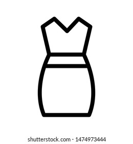 dress thin line vector icon