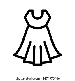 dress thin line vector icon