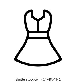 dress thin line vector icon