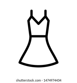 dress thin line vector icon