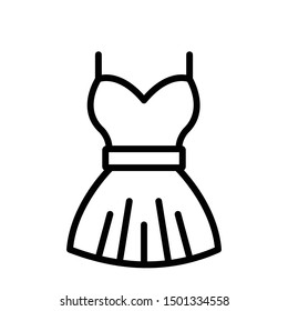 dress thin line vector icon