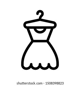 dress thin line vector icon