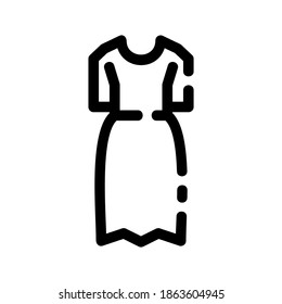 dress thin line vector icon, illustration isolated vector sign symbol