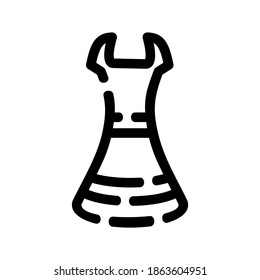 icono del vector de línea delgada de vestir, símbolo del vector aislado de ilustración