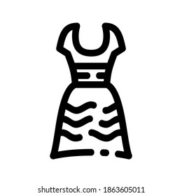 dress thin line vector icon, illustration isolated vector sign symbol