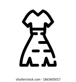 icono del vector de línea delgada de vestir, símbolo del vector aislado de ilustración