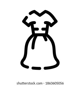 dress thin line vector icon, illustration isolated vector sign symbol