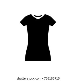dress tunic - long skirt icon, vector illustration, black sign on isolated background
