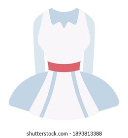 dress using soft color and flat style