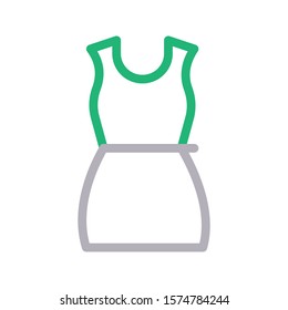 dress vector color line icon 