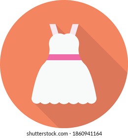 dress vector flat colour icon