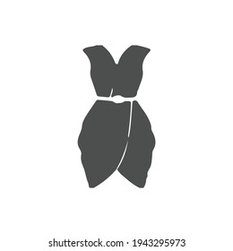 Icono plano vectorial de vestir. Isolación de dama vestir la ilustración emoji