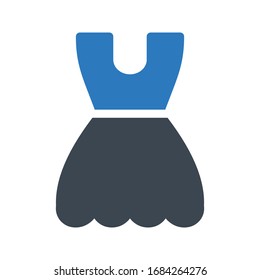 dress vector glyph color icon 