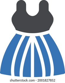 dress vector glyph colour icon