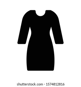 dress vector glyph flat icon 