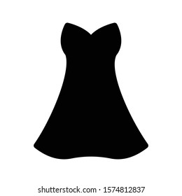 dress vector glyph flat icon 