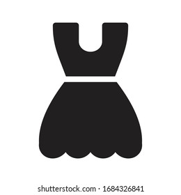 dress vector glyph flat icon 
