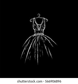 Vístete con el Vector. Mano dibujando ropa . Antiguas. Moda.