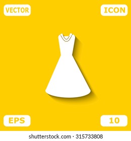 Dress vector icon.