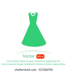 Dress vector icon.