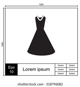 Dress vector icon.