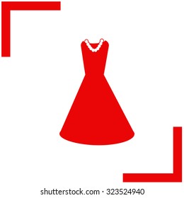 Dress vector icon.