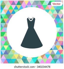 Dress vector icon.