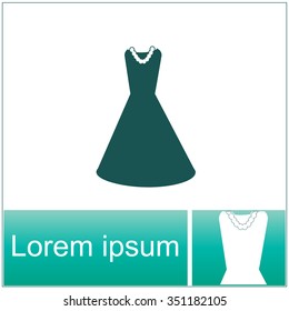 Dress vector icon.