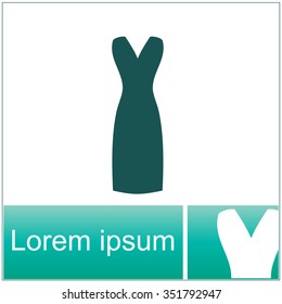 Dress vector icon.
