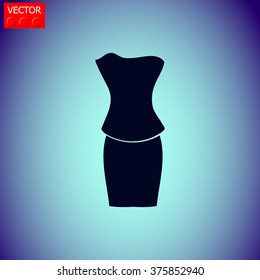 Dress vector icon.