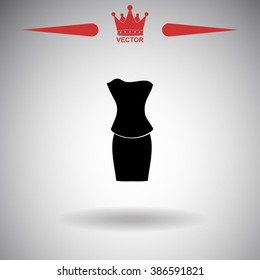 Dress vector icon.