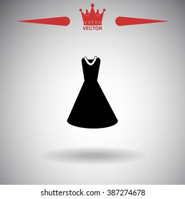Dress vector icon.