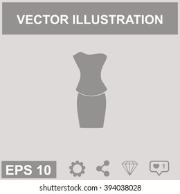 Dress vector icon.