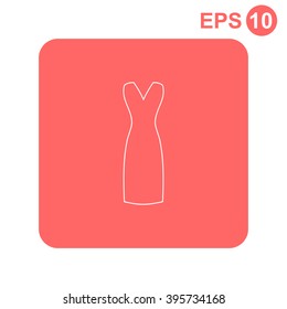 Dress vector icon.