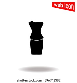Dress vector icon.