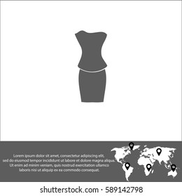 Dress vector  icon